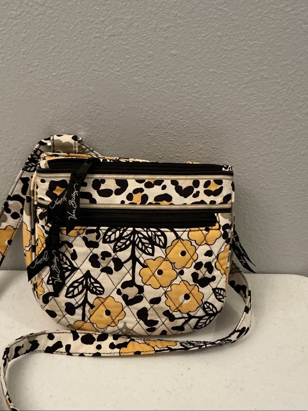 Vera Bradley in the retired Go Wild pattern Quilted Crossbody Bag